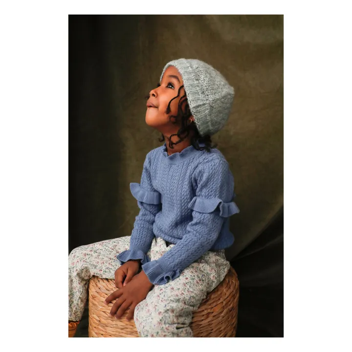 Louise Misha Bonnet Laine et Coton Himane | Bleu