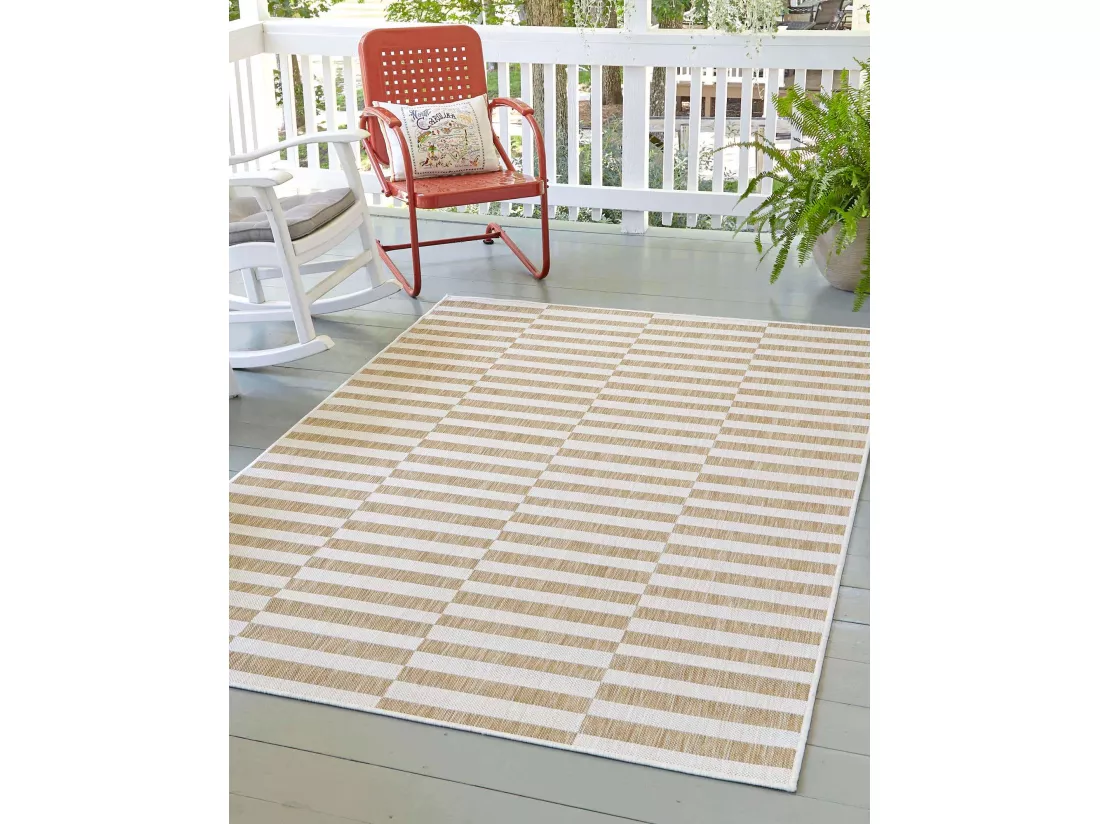 Tapis d'Extérieur - 305x215 - Taupe - Tulum Tile