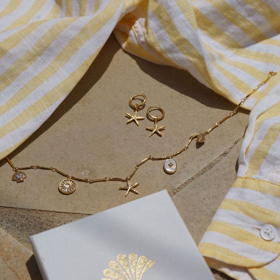 Orelia Jewellery Starfish Huggie Hoops
