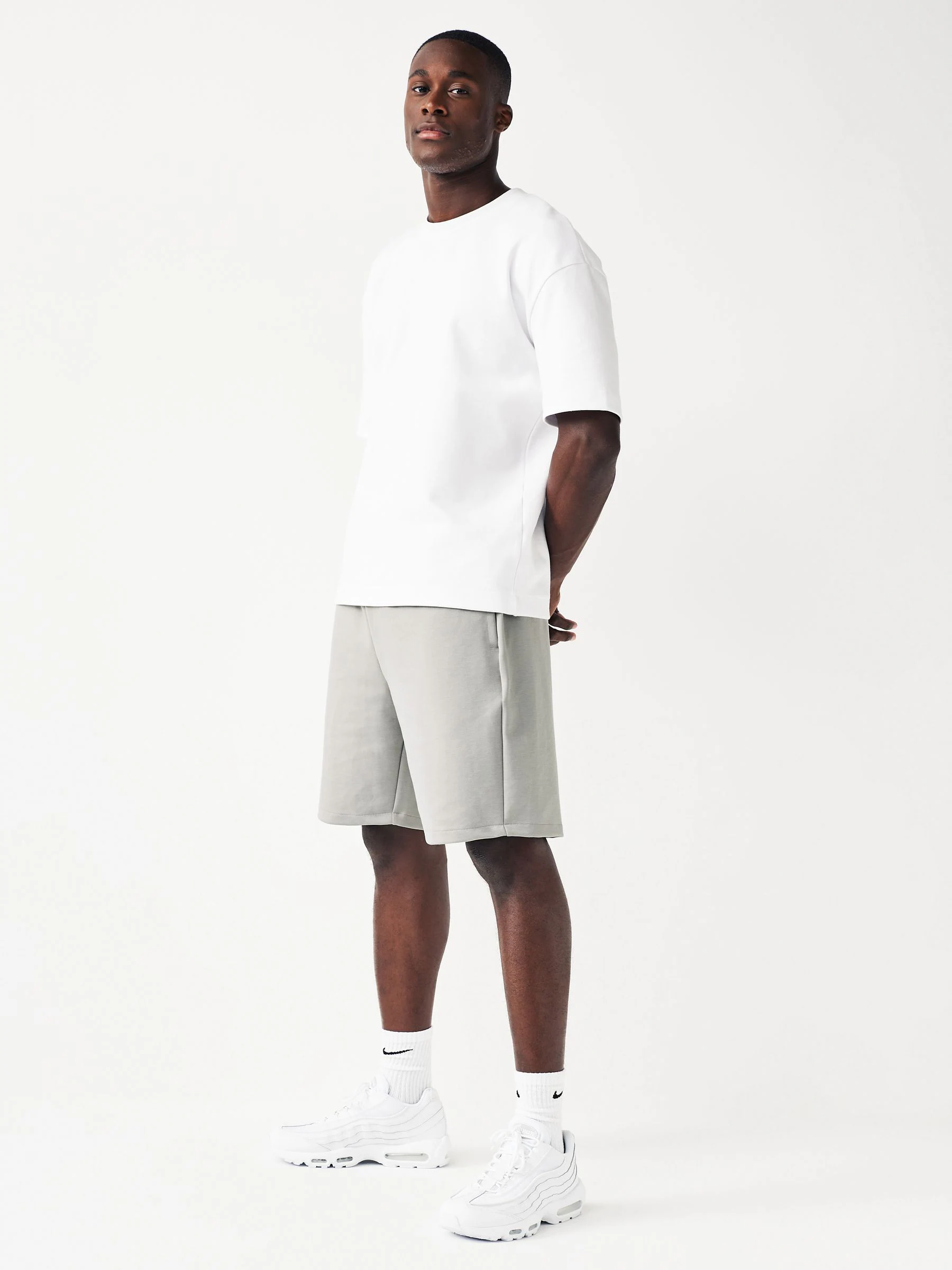 Zwart/grijs - 2 jersey shorts met ritszakje
