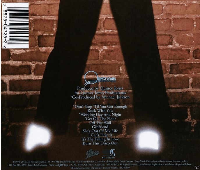 Michael Jackson - Off The Wall - CD - 1 Disk