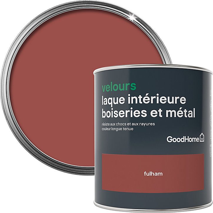 Laque boiseries et métal GoodHome Fulham Velours 0,75L