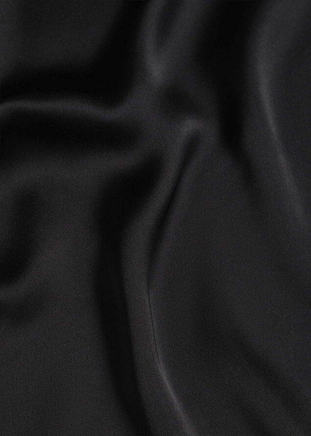 MANGO Midi satin skirt Black