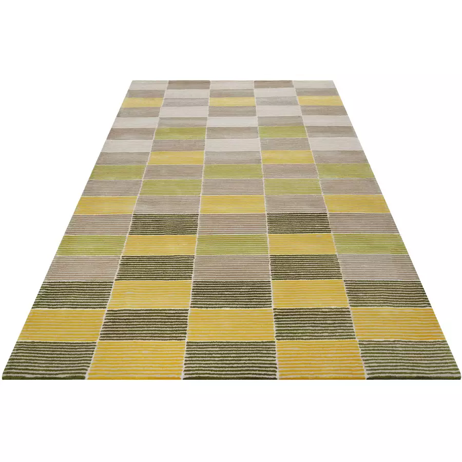 Esprit Kurzflorteppich Fida gelb grün beige