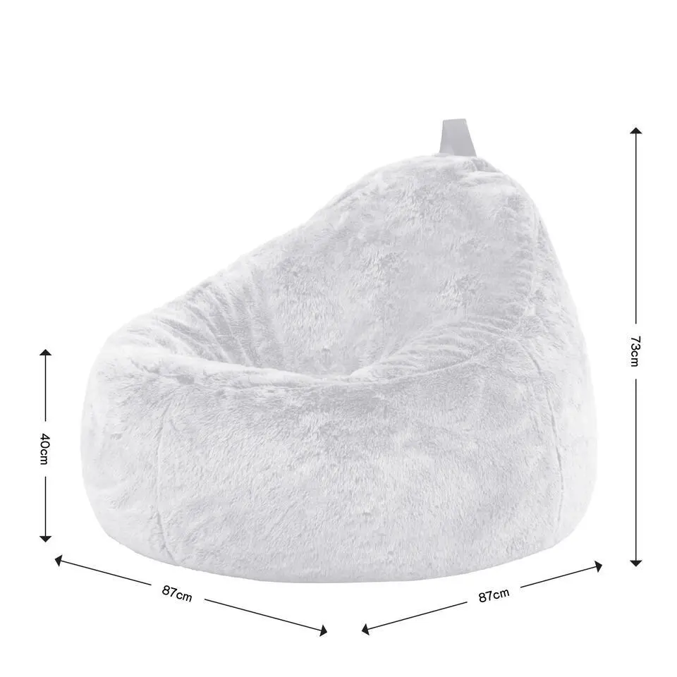 icon Zitzak Cocoon - Zitzak van Imitatiebont - Poolwolf