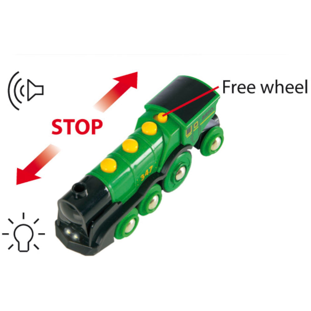 Køb BRIO® 33593 Stort, Grønt Lokomotiv, B/O