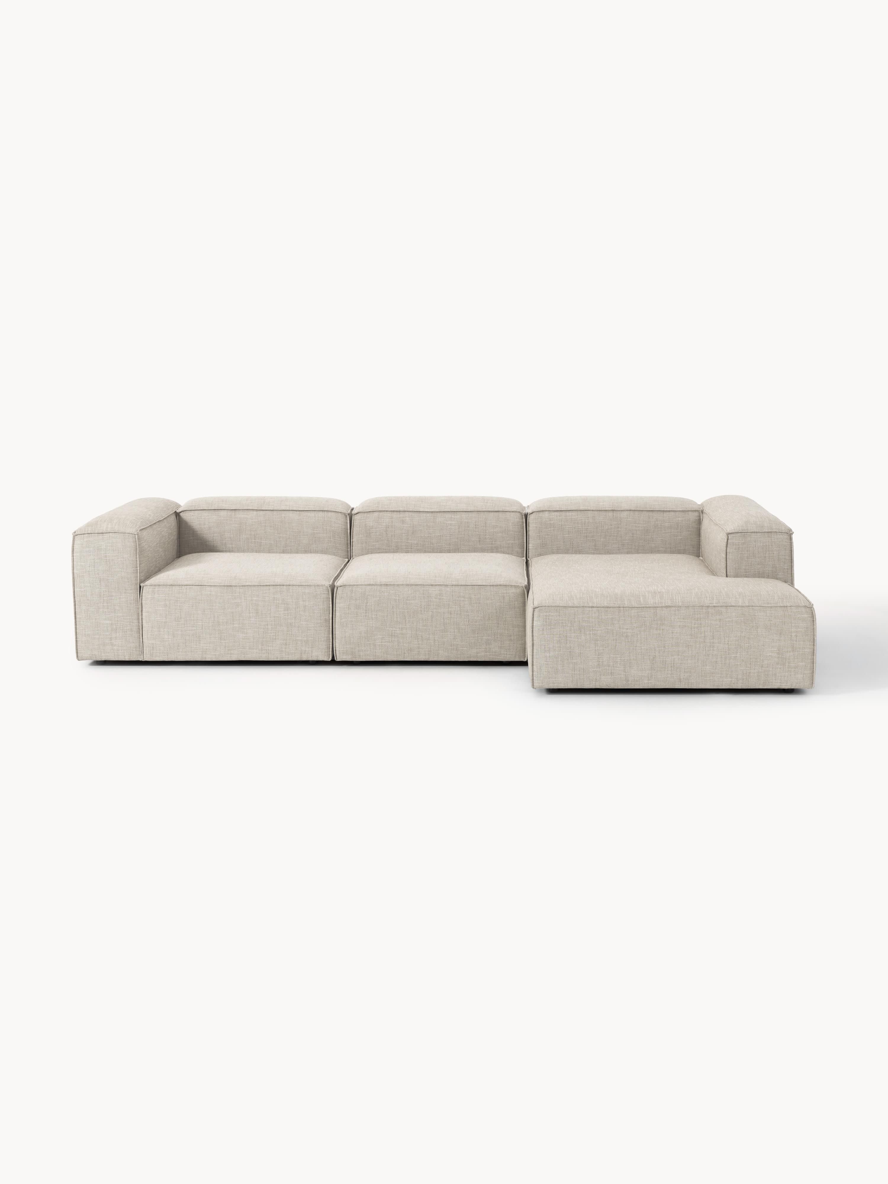 Modulaire hoekbank Lennon van linnenmix (4-zits)