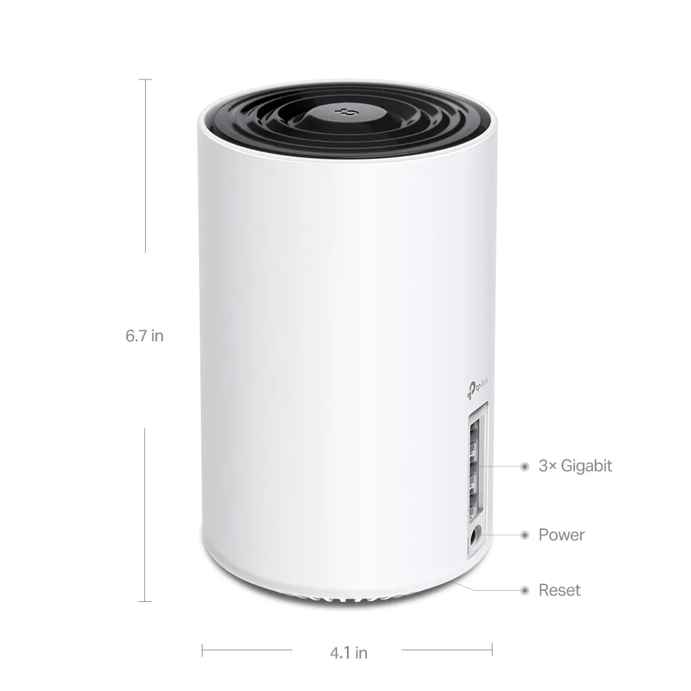 TP-Link | Deco XE75 V1 - Wi-Fi-system (3 routere) - op til 7200 sq.ft - mesh - GigE - Wi-Fi 6E - Tri-Band