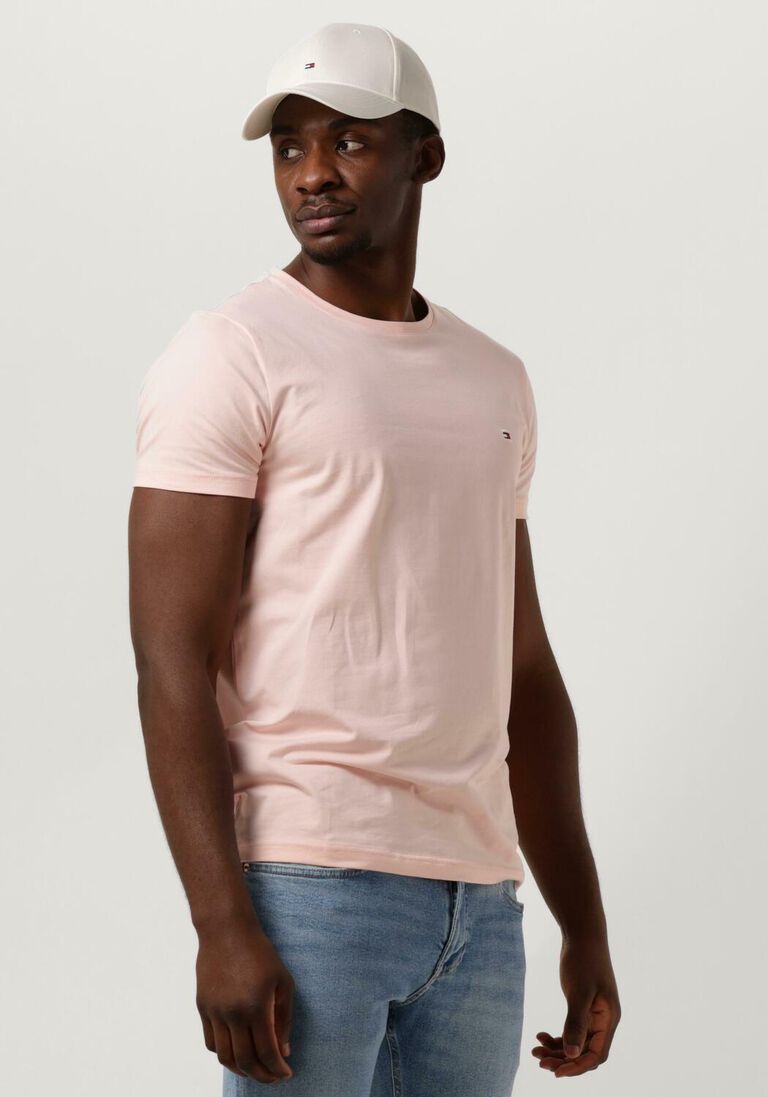TOMMY HILFIGER lichtroze tommy hilfiger t-shirt stretch slim fit tee