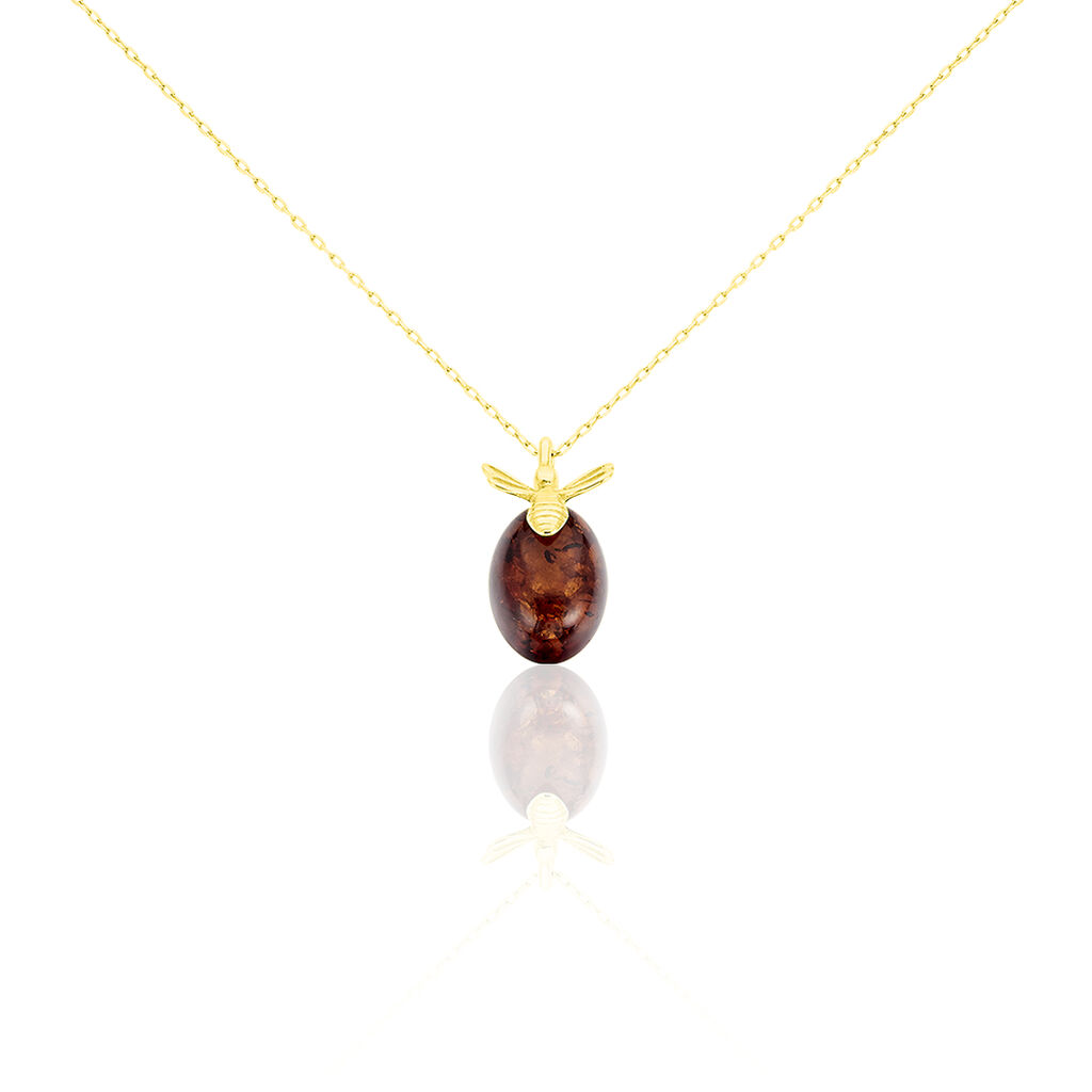 Collier Argent Doré Lyla Ambre