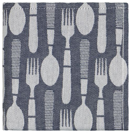 torchon couverts 65x65 coton bleu foncé
