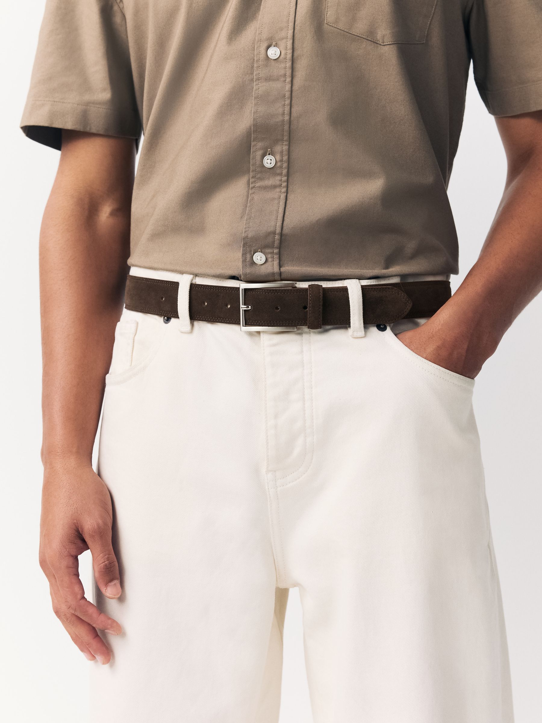 Chocoladebruin - Signature Suede Belt