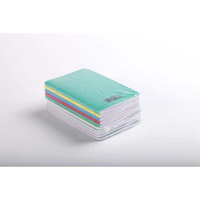 8000 POLYPRO, Carnet piqué 9x14 cm 96 pages petits carreaux 90 g - Assortis