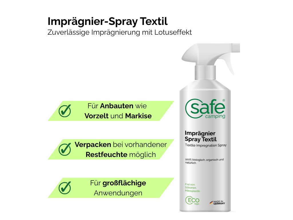 SAFE CAMPING textiel impregneer-Spray - 1 Liter