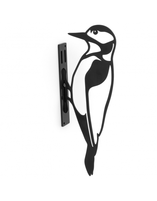 Wildbird Metal Bird Bonte Specht - Tuindecoratie - Zwart