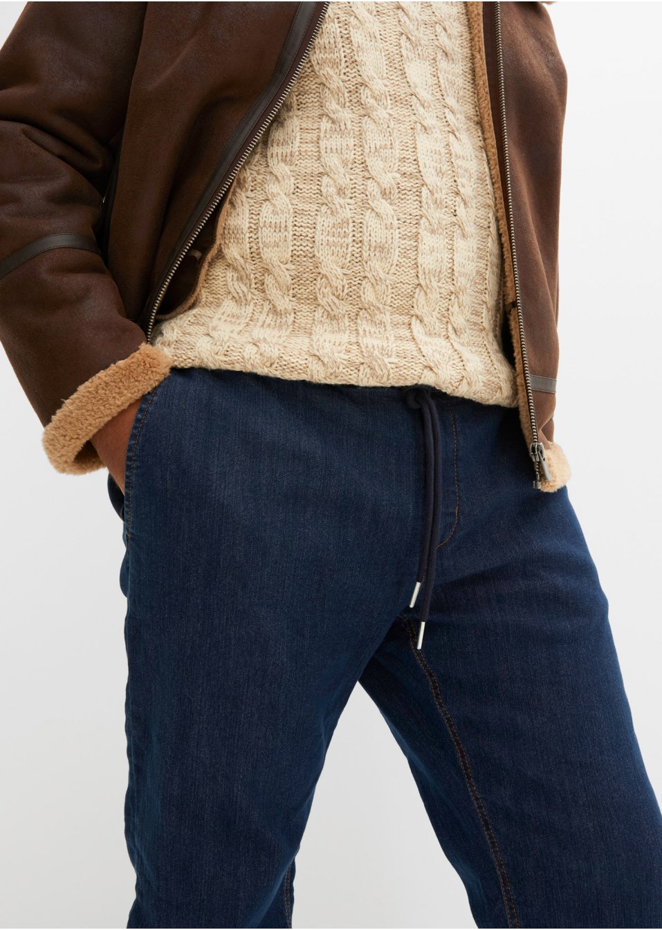 Jean thermo à taille extensible