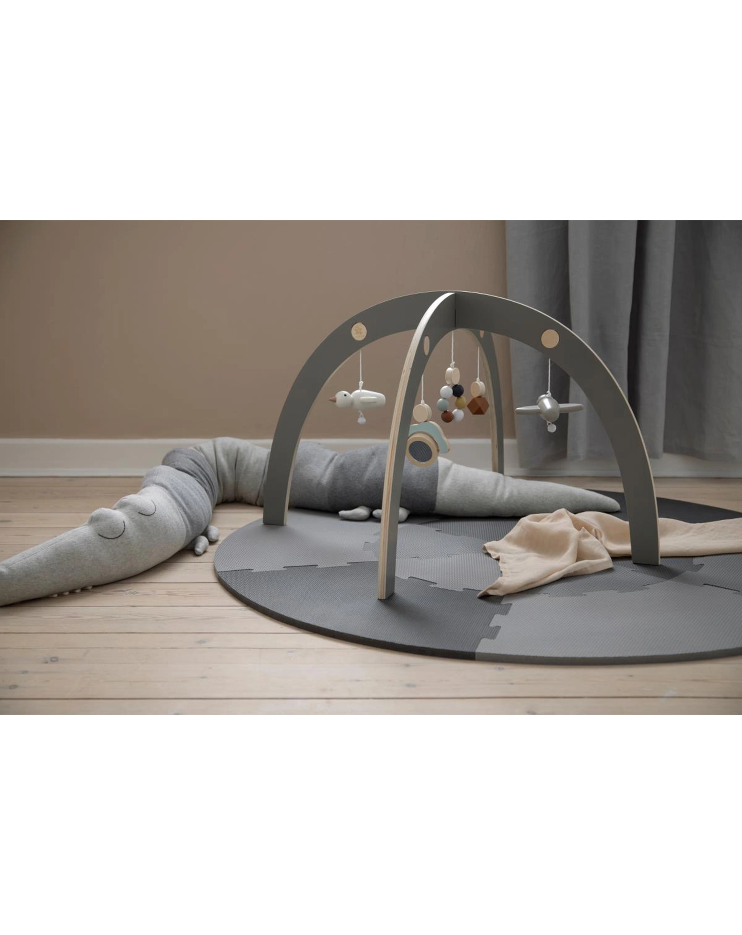 Spielmatte ROUND PUZZLE (122x122) 13-teilig in elephant grey