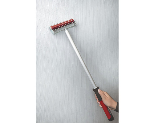 RAUTNER spijkerrol, aluminium, grijs/rood, werkbreedte 16,5 x 64 cm