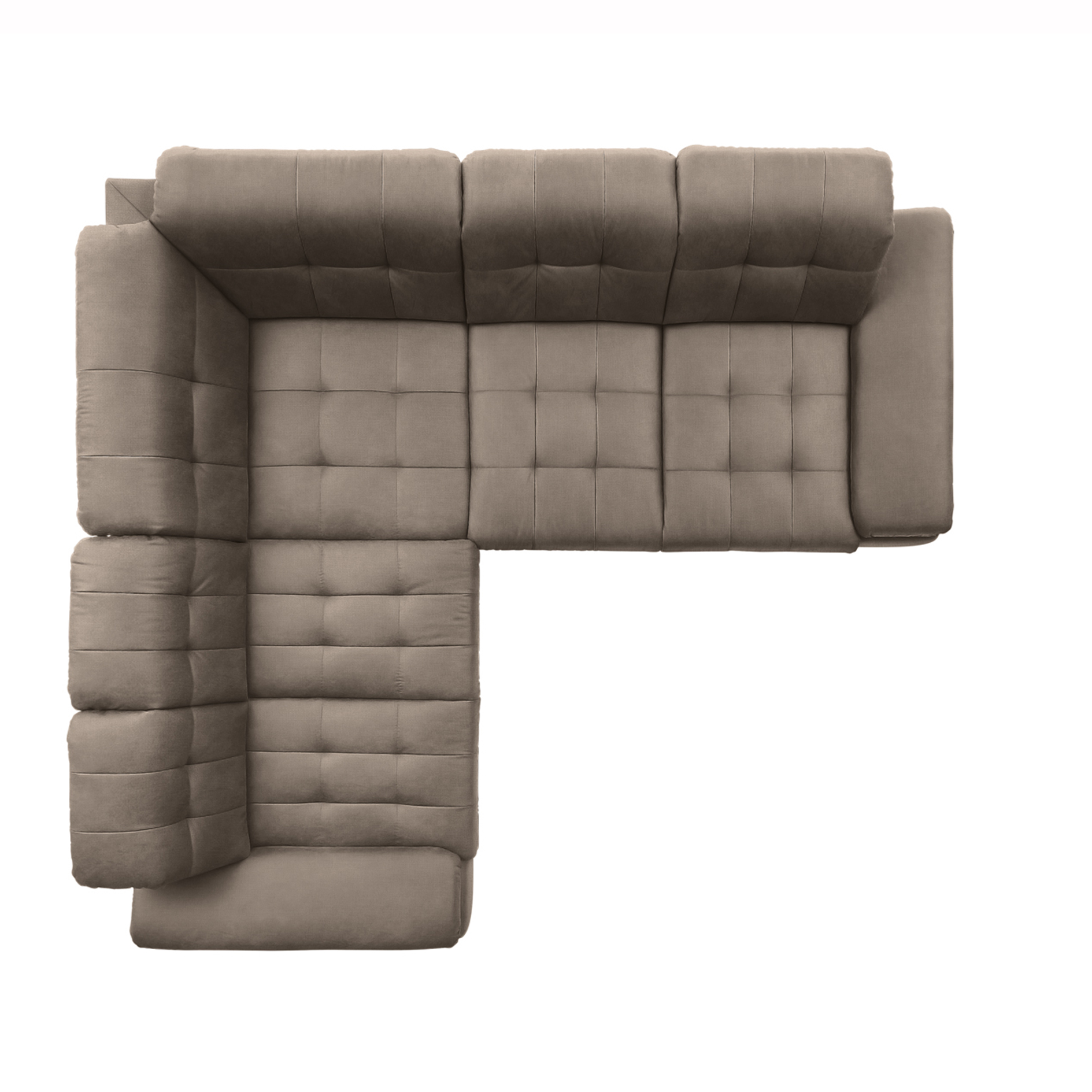 polsterpower Ecksofa - Miro mandel - Basismodell - links