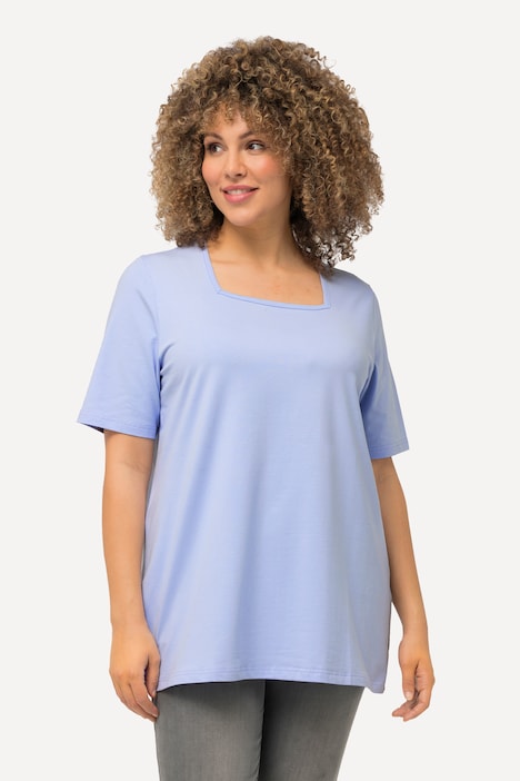 T-Shirt, A-Linie, Carree-Ausschnitt, Halbarm