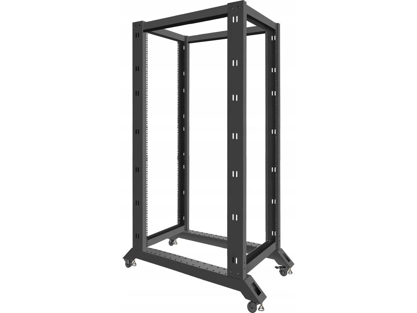 Lanberg - Rack åben ramme - 600 x 1000 mm - fritstående, gulvstående - sort, RAL 9004 - 42U - 19