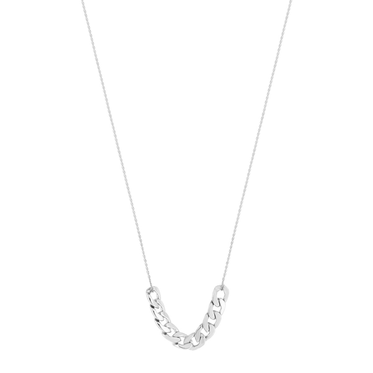 Collier acier maille gourmette XXL 45 cm