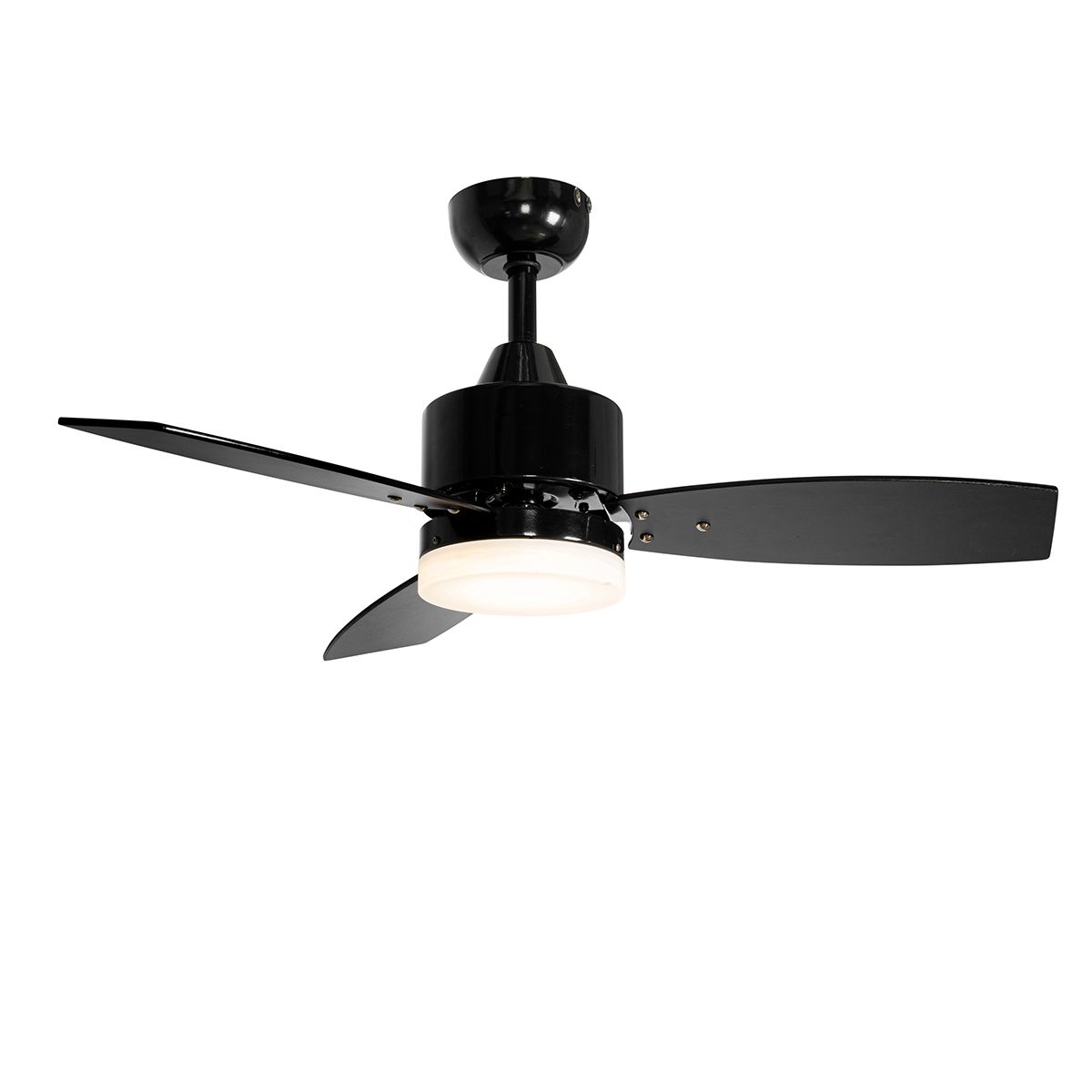 Plafondventilator voor buiten zwart 91.3cm incl. LED dimbaar met afstandsbediening IP44 - Toledo