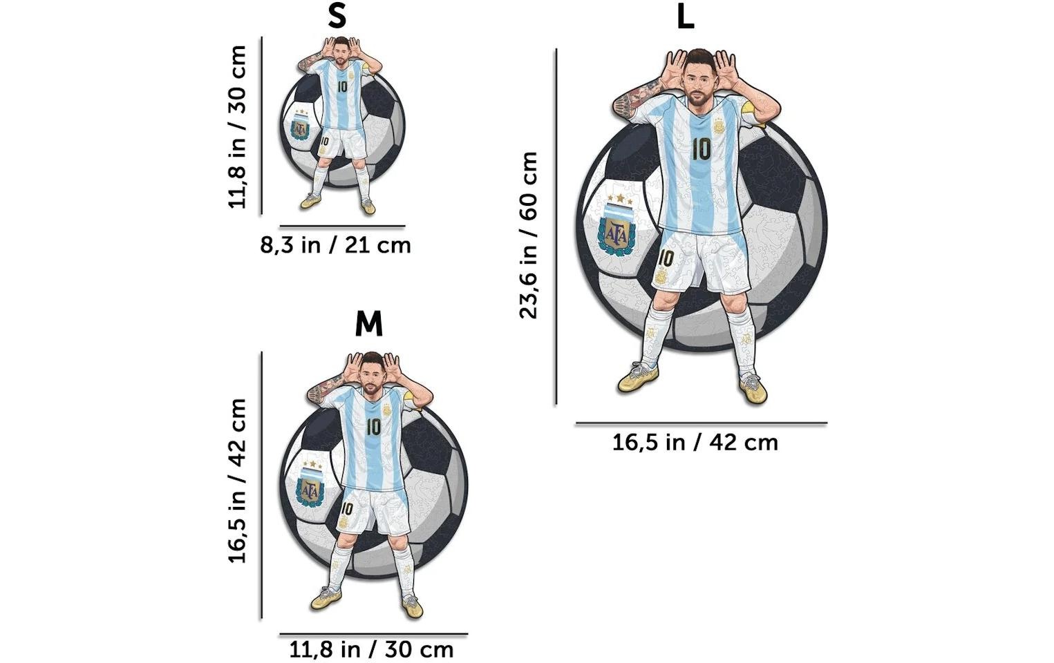 Puzzle »Iconic Lionel Messi (Argentina)« Holzart: Birke (Herkunftsland: China)