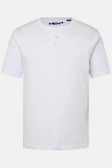 Men+ Henley, 2er-Pack, Basic, Halbarm, Rundhals, bis 8 XL