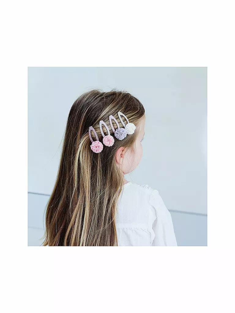 MIMI & LULA Haarspangen 4 Stück POM CLICS CLAC Swanlake bunt