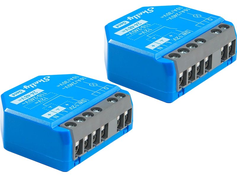 Shelly WLAN-Schaltaktor 1 Gen 4 x 2 Blau Intelligenter Schalter