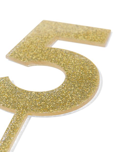 Décoration de gâteau réutilisable chiffre 5