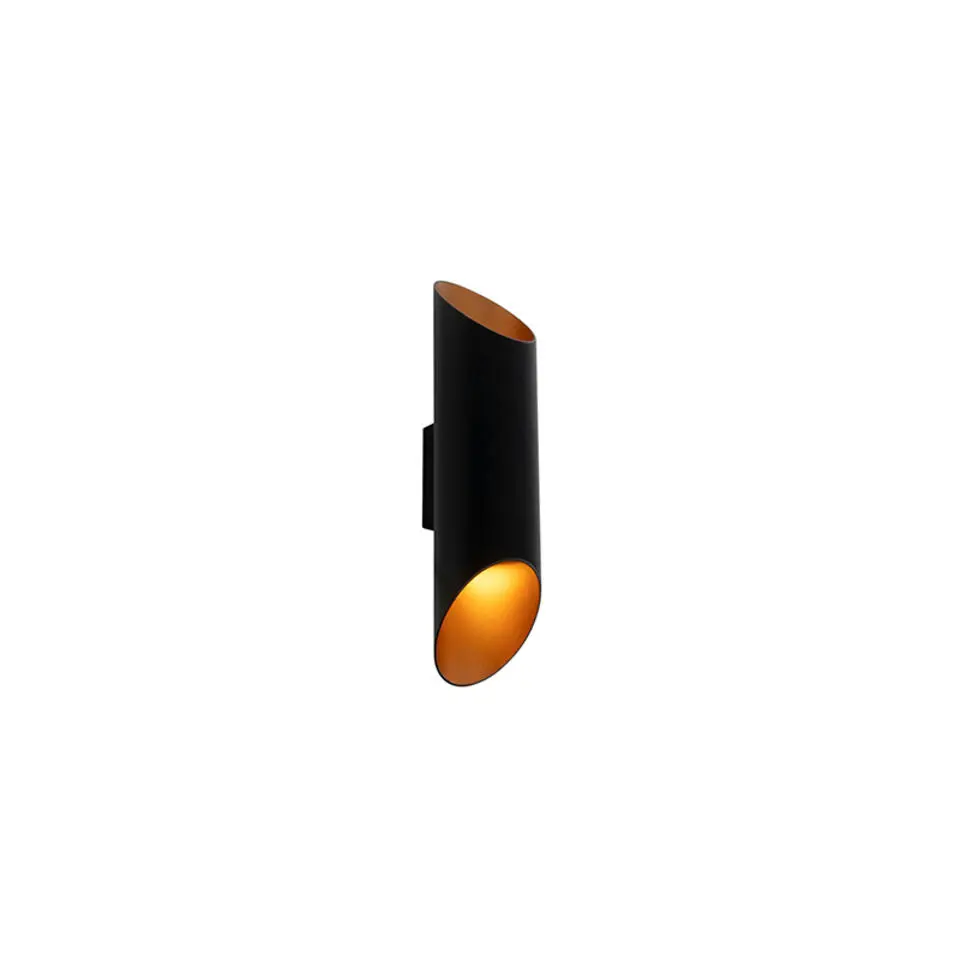 Qazqa wandlampen organa zwart gu10