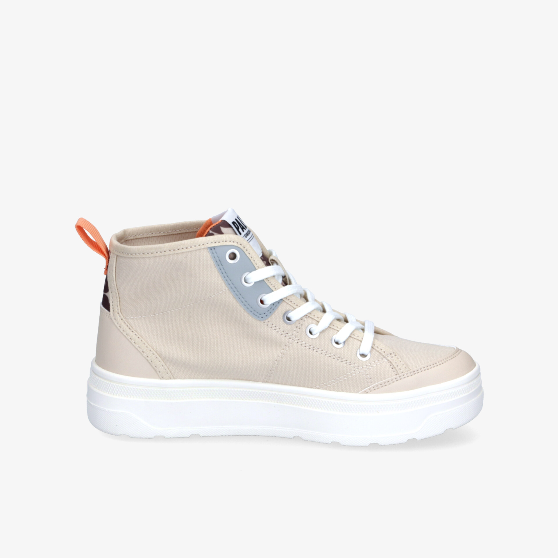 PALLADIUM Pallasphalt Mid Damen Plateau Sneaker beige