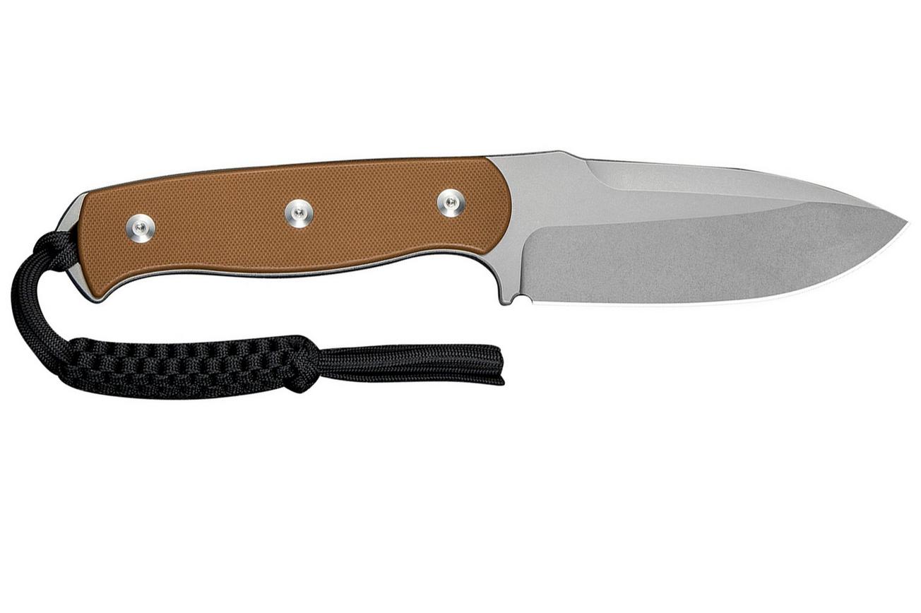SENCUT Toxodon S24036-3 Stonewashed Brown G10, vaststaand mes