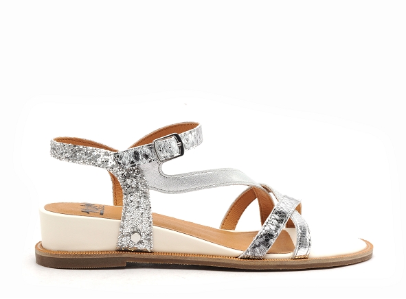 Mamzelle nu pieds plats femme  blanc