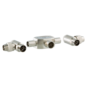 Q-Link coax splitter tv 2 male/female haaks