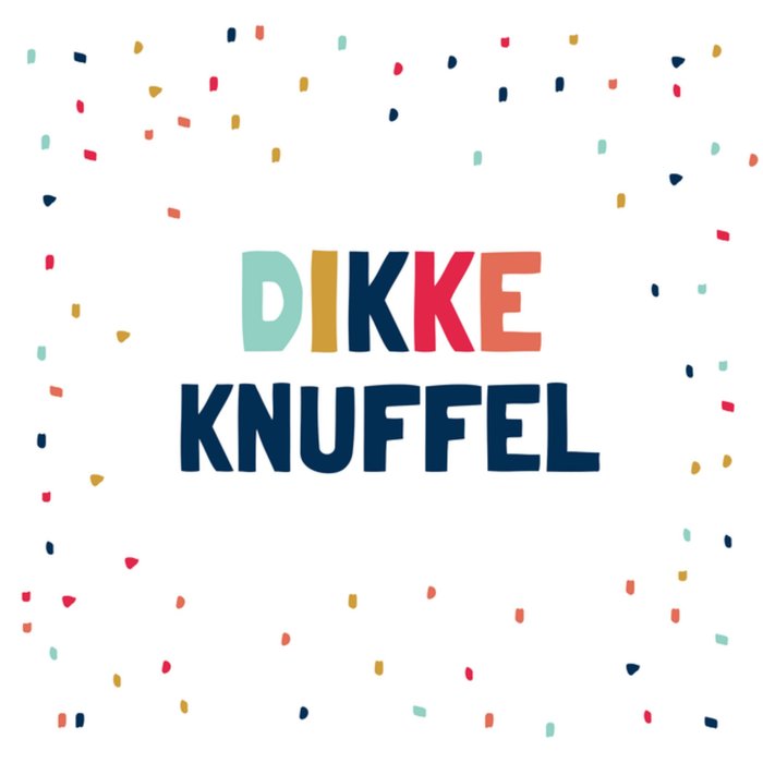 Stichting Jarige Job | Verjaardagskaart | Dikke knuffel | Confetti