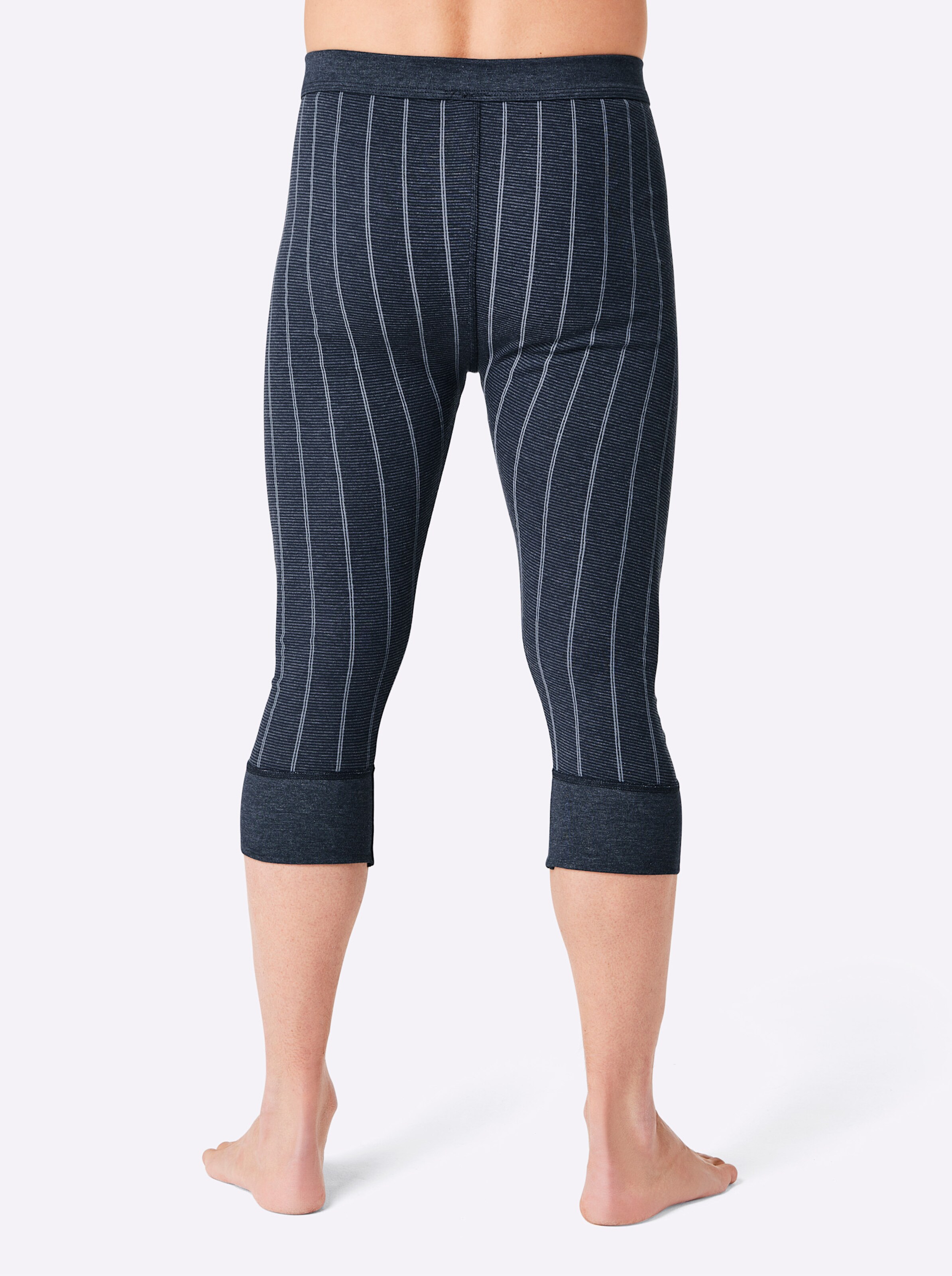 wäschepur men Hose 3/4-lang in marine + hellblau