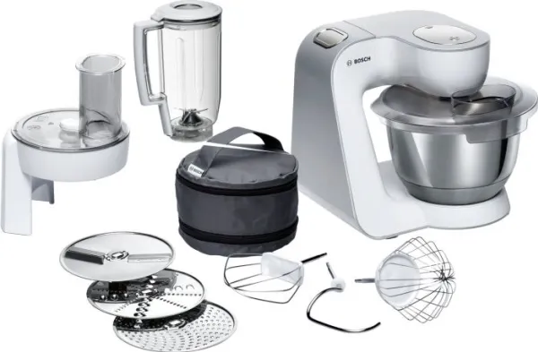 Bosch MUM5 CreationLine MUM58W20 - Køkkenmaskine - 1000 W - hvid/sølv