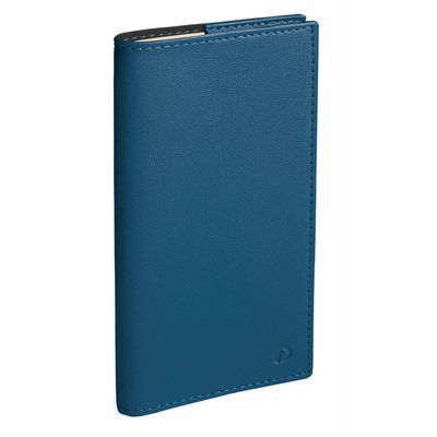 Agenda de poche Soho Planital avec répertoire - 1 semaine sur 2 pages - 8,8 x 17 cm - bleu acier - Quo Vadis