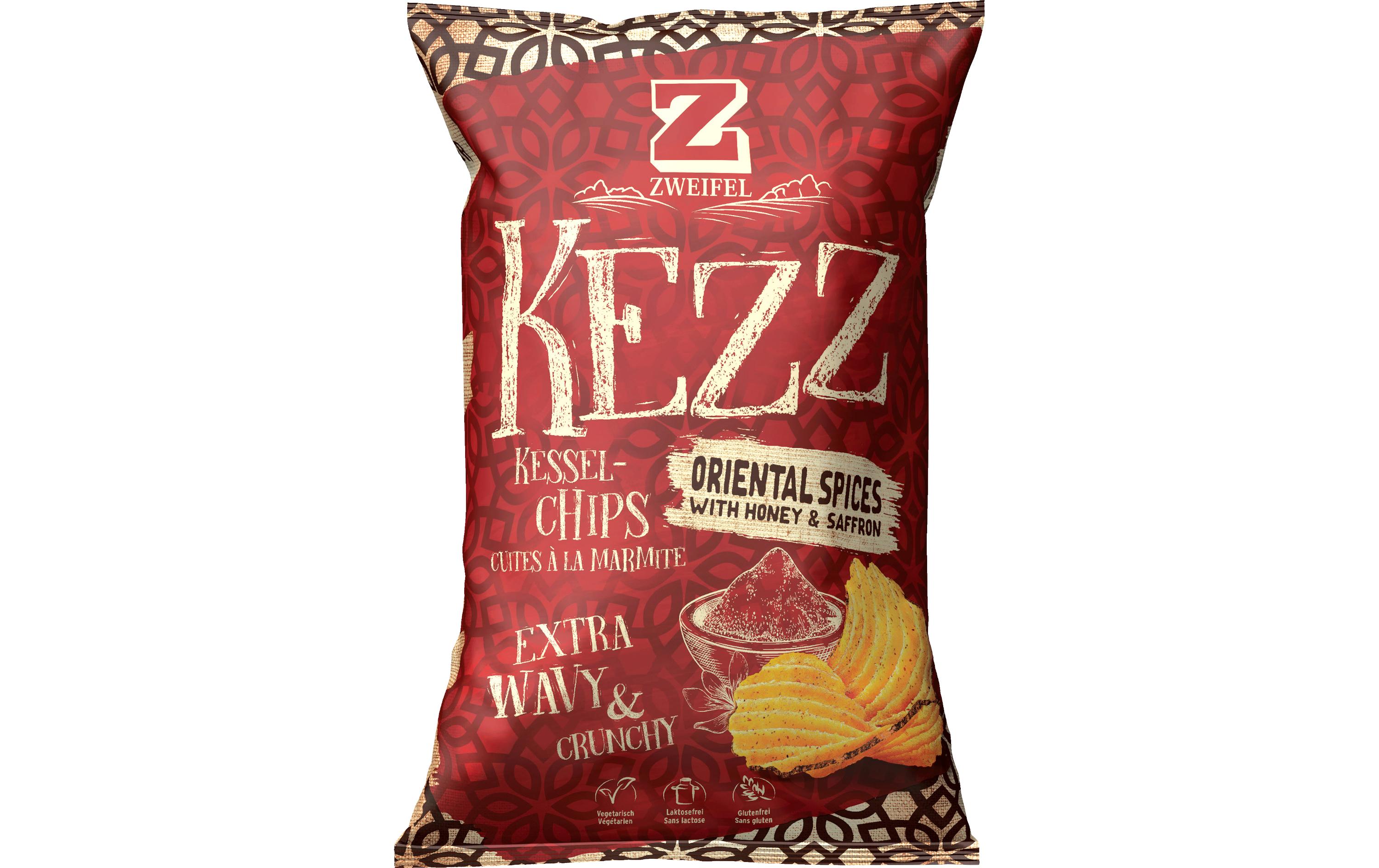 Chips KEZZ Oriental Spices 110 gKnusprige Kessel-Chips mit orientalischen Gewürzen