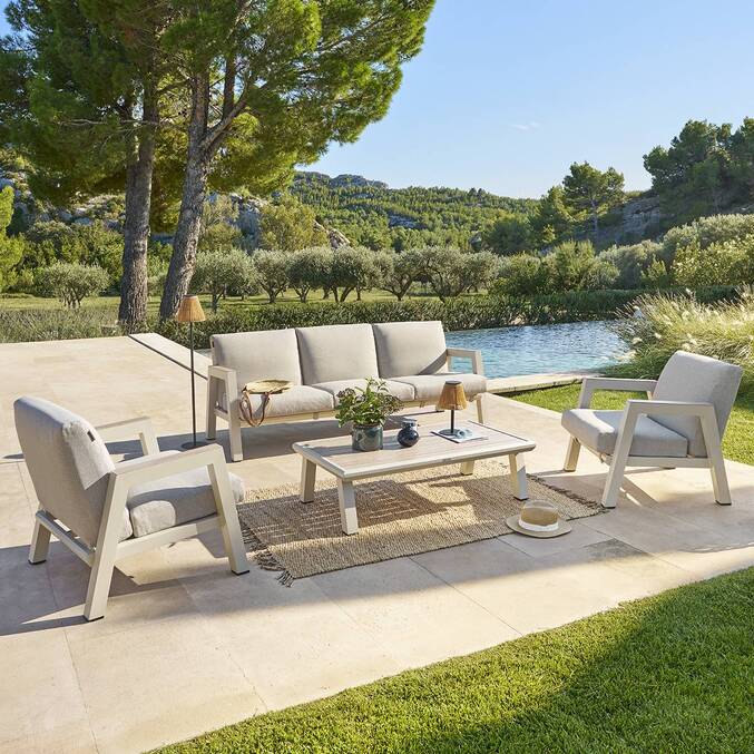 Salon de jardin AXIOME Beige & Argile