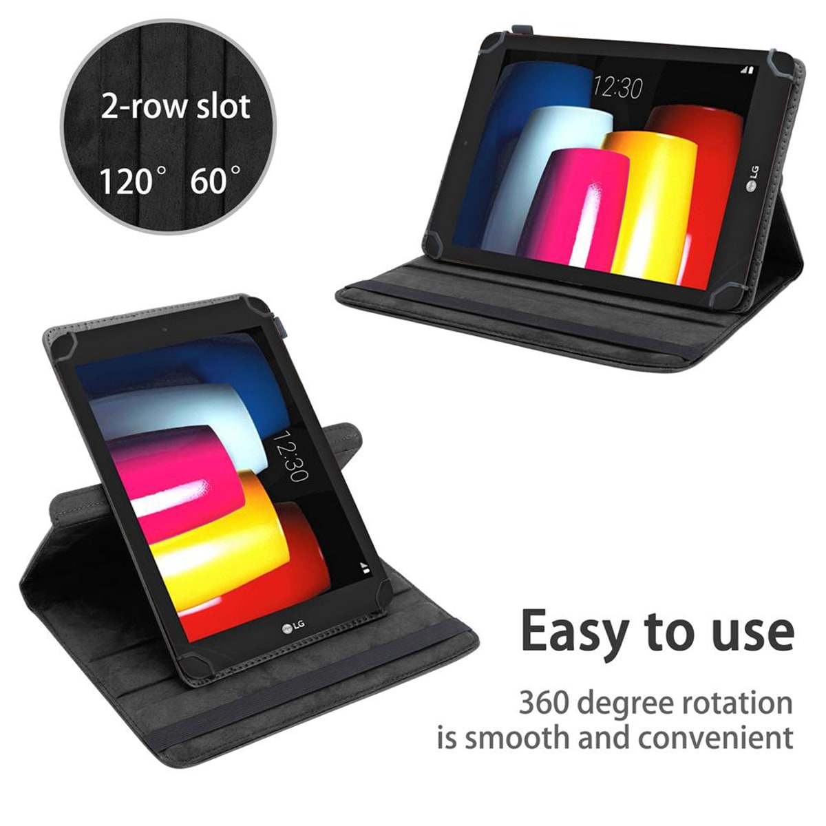 LG G Pad IV (8.0 tomme) deksel til nettbrett (svart)