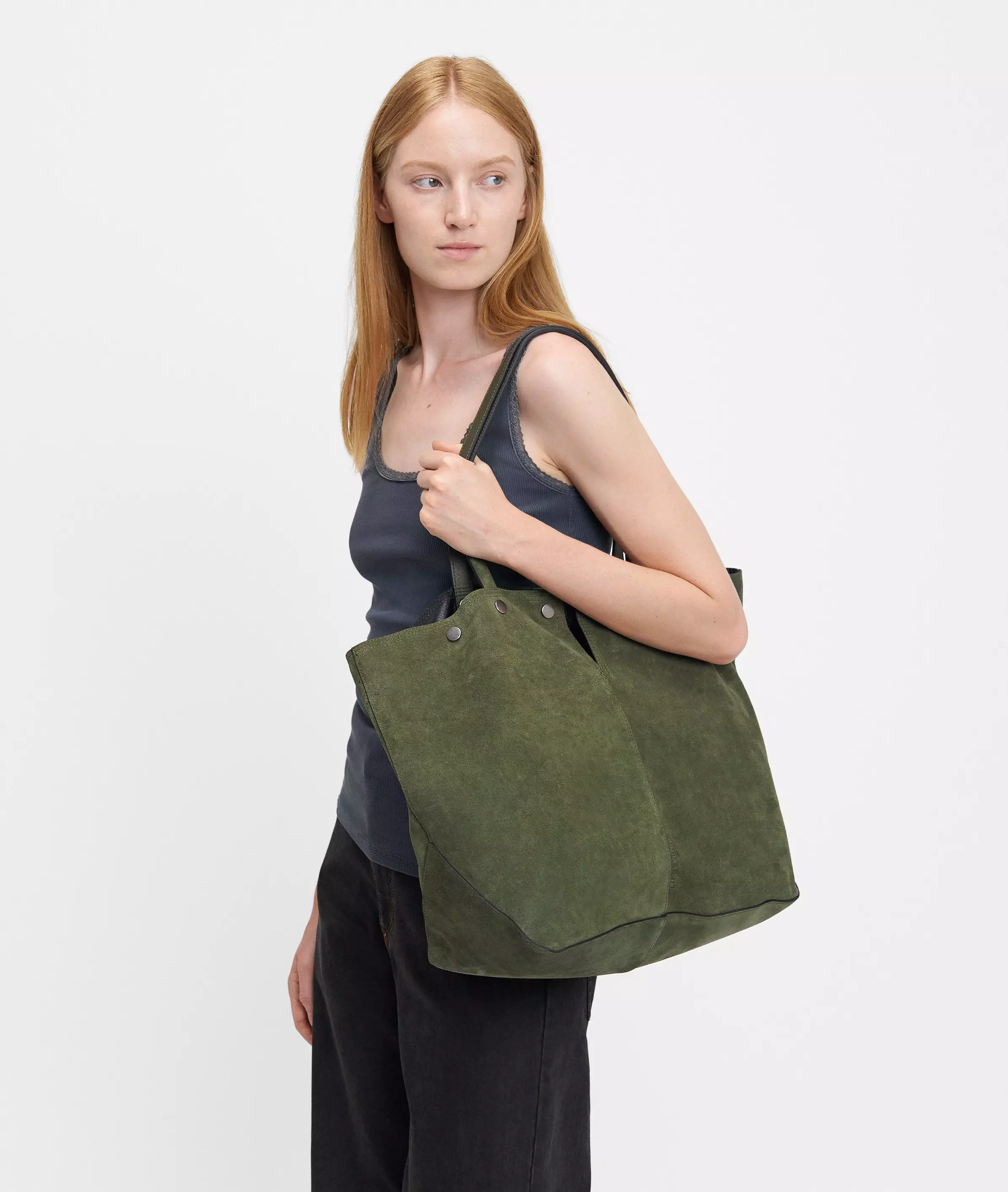 Rive Shopper L Large shopper made from soft suede