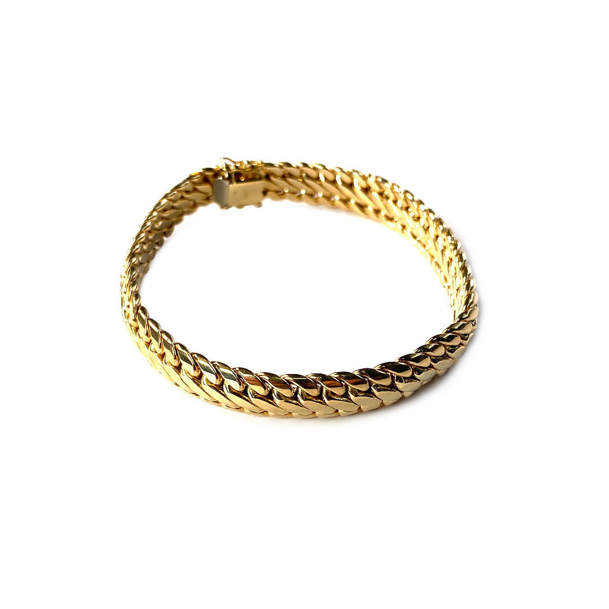 Bracelet d'occasion or 750 jaune maille fantaisie 21 cm