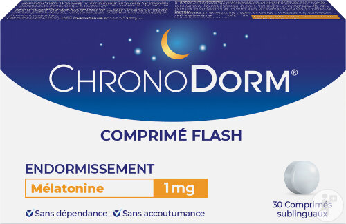 ChronoDorm Mélatonine 1mg Comprimés Sublinguaux 30
