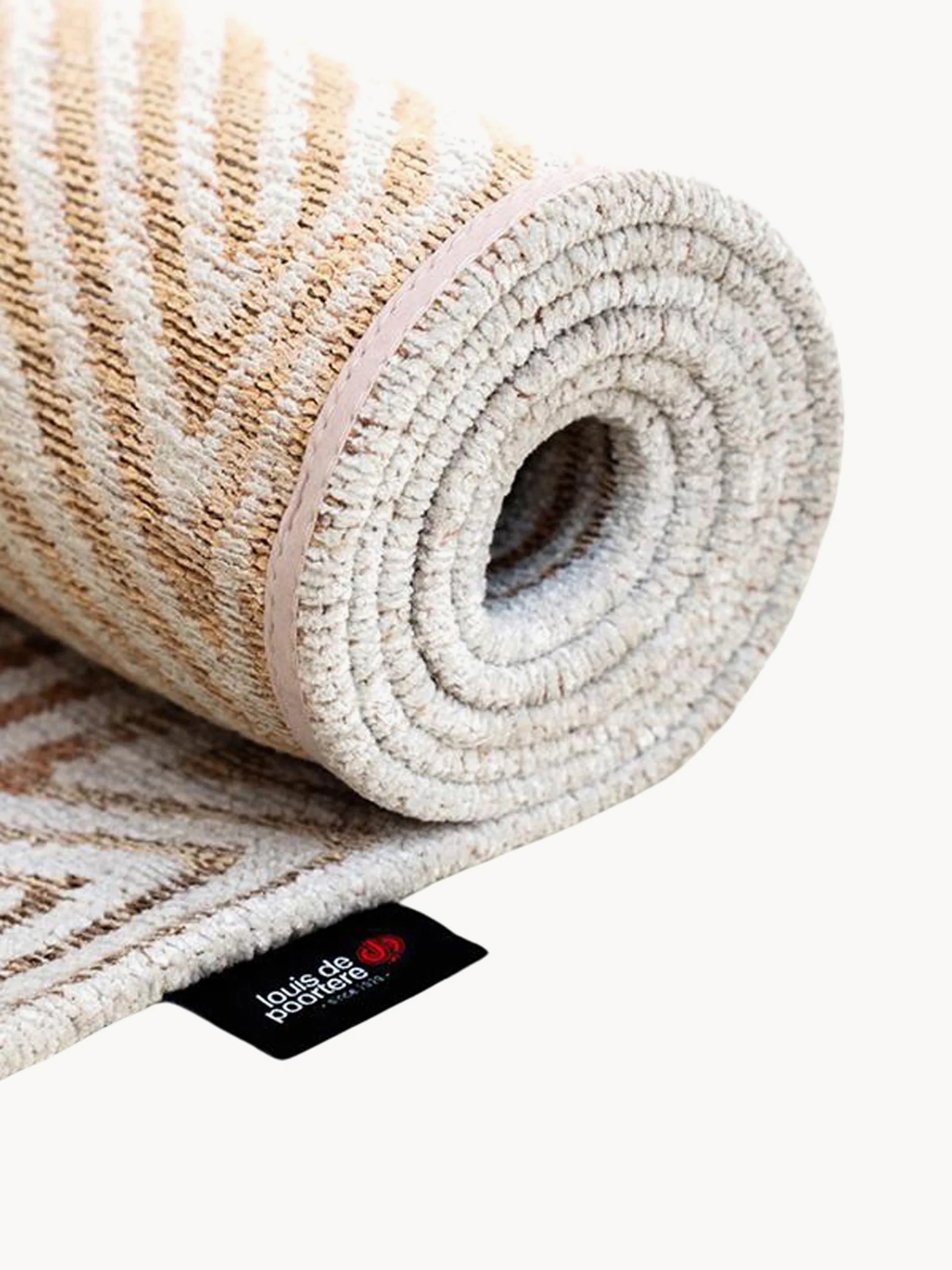 Rond jacquard in- & outdoor vloerkleed Coral, wasbaar