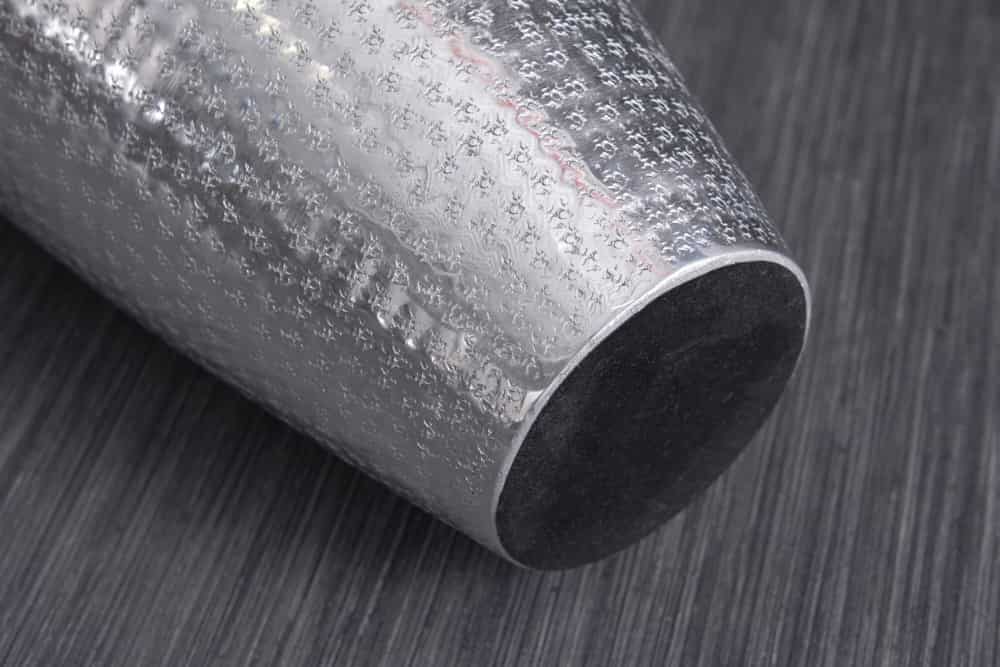 Elegante Vase ORIENTAL 50cm silber im Wild Hammerschlag Design