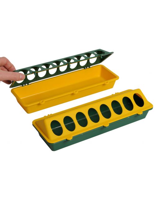 Olba Kuikenvoerbak Plastic Geel&Groen - Voerbak
